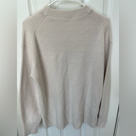 LULULEMON Merino Wool-Blend Ribbed Crewneck Sweater White Opal Size 4 - Picture 11 of 11